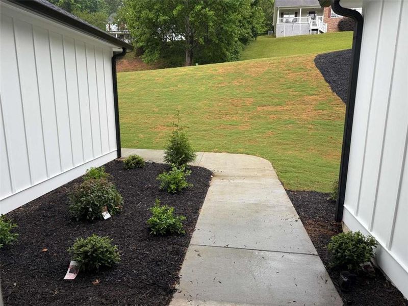 Front exterior of a new home in , Gainesville, GA, highlighting curb appeal (Image 16).