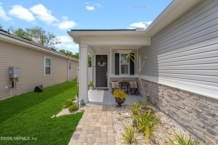 Exterior details and patio area of a home in Verano Creek, St. Augustine (Image 3).