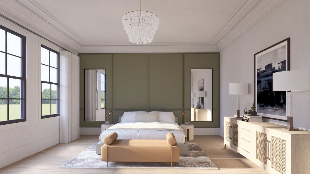 Representative furnished interior of a home built from the Laurel by Arkan Homes in Echo at Crabapple, Alpharetta (Image 9).