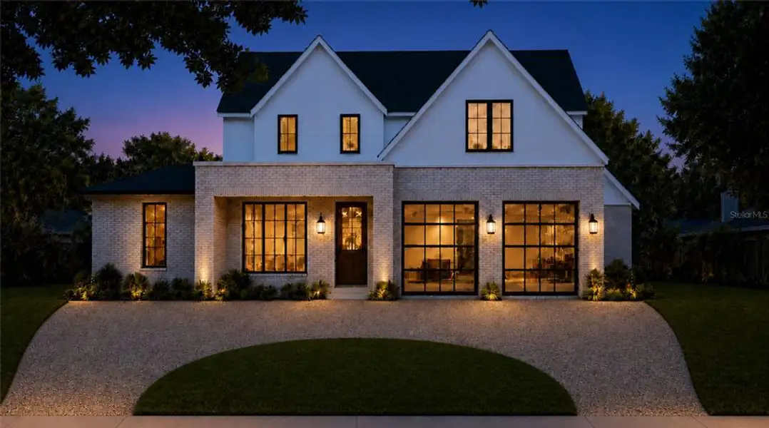 Front exterior of a new home in , Winter Park, FL, highlighting curb appeal (Image 2). Front exterior of a new home in , Winter Park, FL, highlighting curb appeal (Image 2).