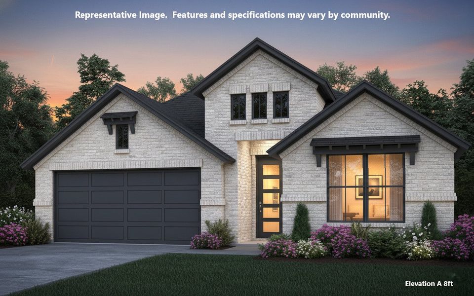 Representative exterior photo of a completed home built from the Augusta by John Houston Homes in BridgeWater - Phase 1, Midlothian, TX (Image 6).