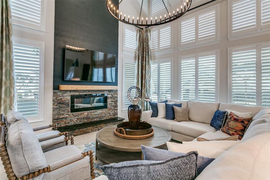 Furnished interior view inside a new home in Grand Braniff Park, Irving (Image 9).