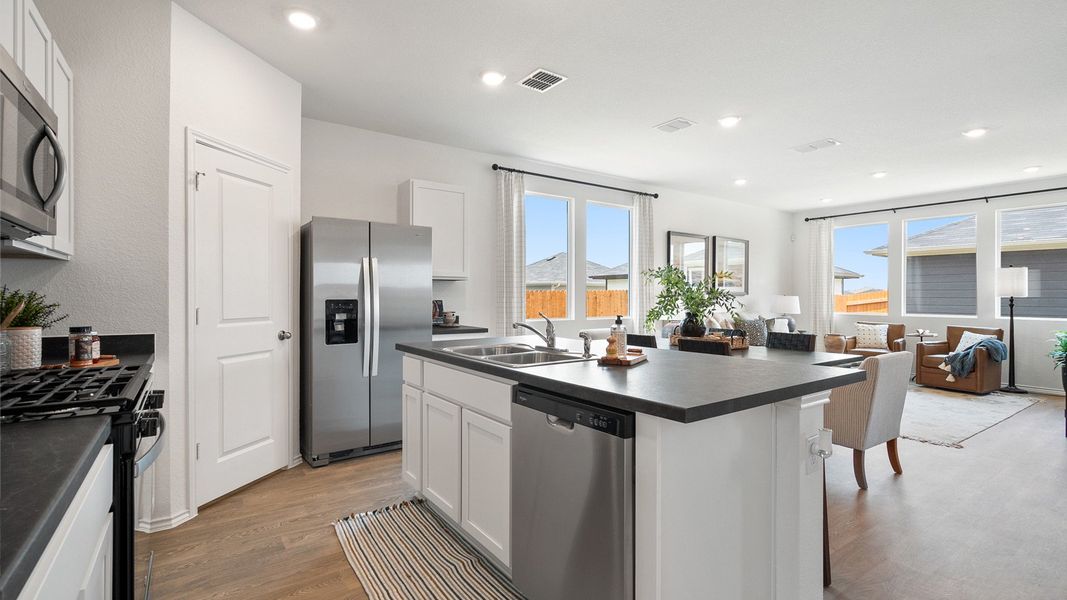 Furnished interior view inside a new home in Valverde, Bastrop (Image 4). Furnished interior view inside a new home in Valverde, Bastrop (Image 4).