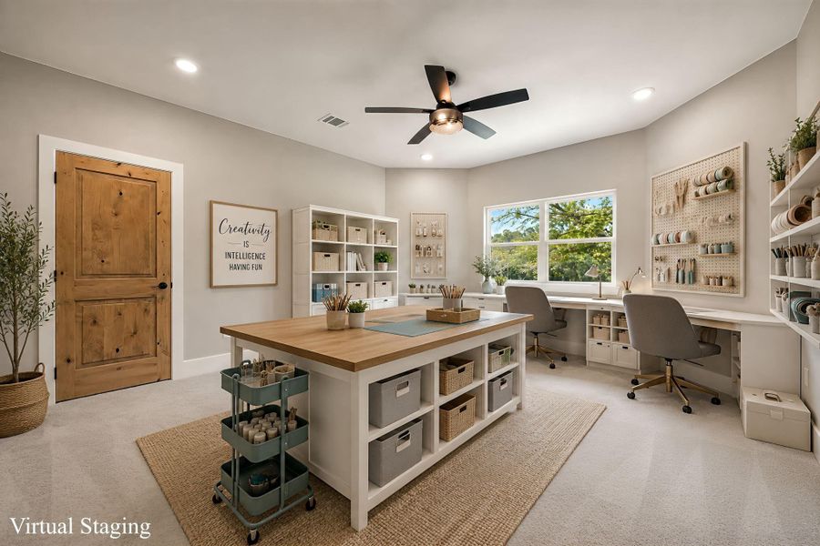 Furnished interior view inside a new home in , New Waverly (Image 30).