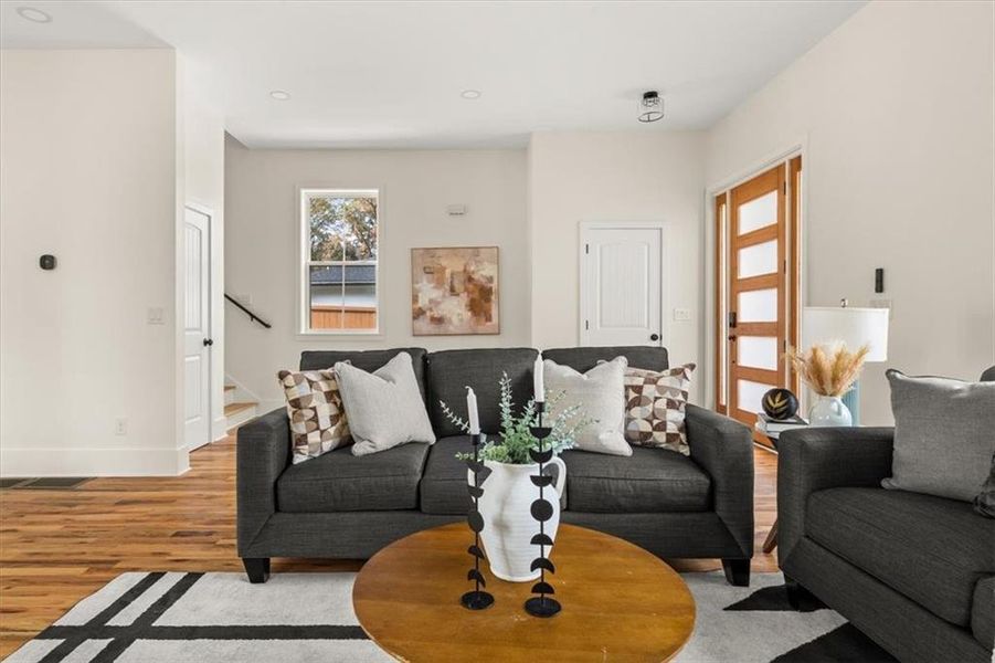 Furnished interior view inside a new home in , Atlanta (Image 9). Furnished interior view inside a new home in , Atlanta (Image 9).