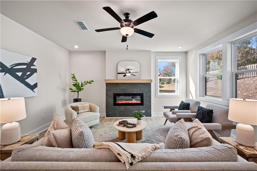 Furnished interior view inside a new home in The Paddocks at Doc Hughes, Buford (Image 5).