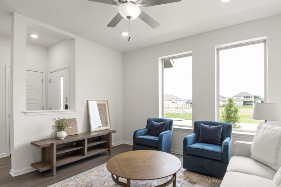 Furnished interior view inside a new home in Blanco Vista, San Marcos (Image 9).
