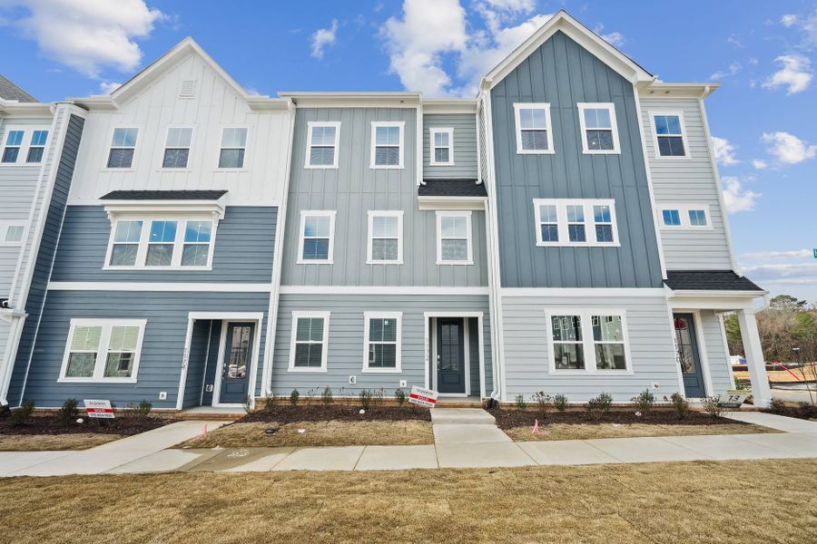 Representative exterior photo of a completed home built from the Holden by Tri Pointe Homes in Mews at Holding Village, Wake Forest, NC (Image 1).