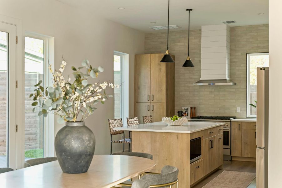 View of kitchen from dining area View of kitchen from dining area