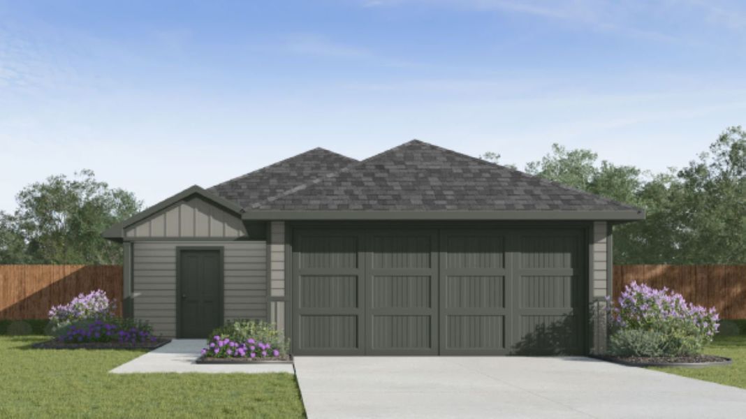 Front exterior of a new home in Waldron Estates, Corpus Christi, TX, highlighting curb appeal (Image 1). Front exterior of a new home in Waldron Estates, Corpus Christi, TX, highlighting curb appeal (Image 1).
