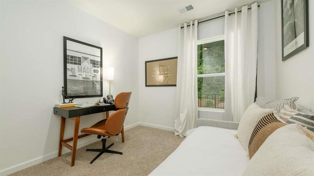 Furnished interior view inside a new home in Towns at Monroe, Atlanta (Image 14). Furnished interior view inside a new home in Towns at Monroe, Atlanta (Image 14).