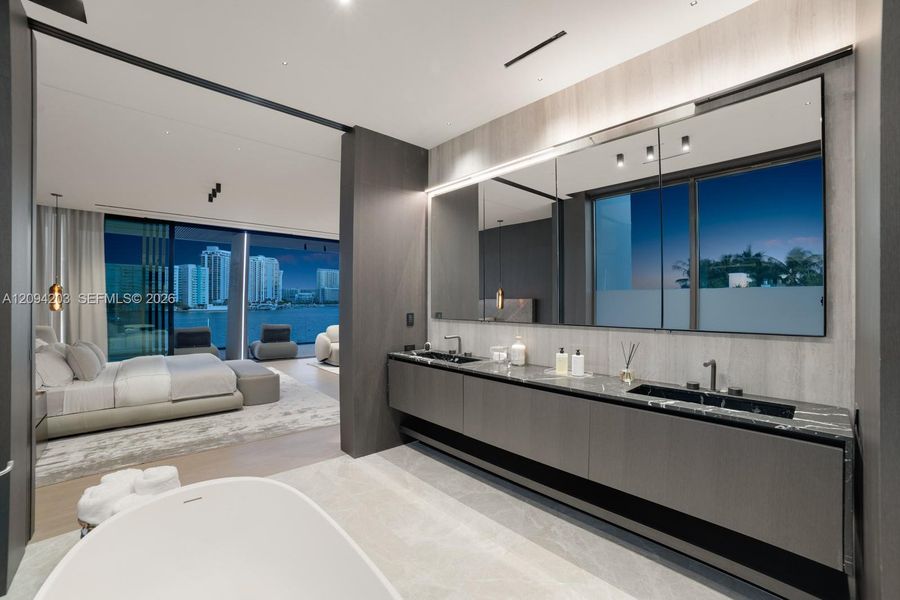 Furnished interior view inside a new home in , Miami Beach (Image 11).