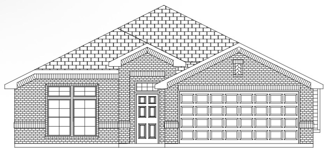 Exterior rendering of this home design in Trail Creek, Cleburne, TX (Image 1). Exterior rendering of this home design in Trail Creek, Cleburne, TX (Image 1).