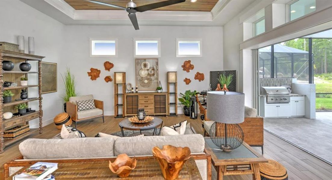 Furnished interior view inside a new home in Plantation Bay, Ormond Beach (Image 6). Furnished interior view inside a new home in Plantation Bay, Ormond Beach (Image 6).
