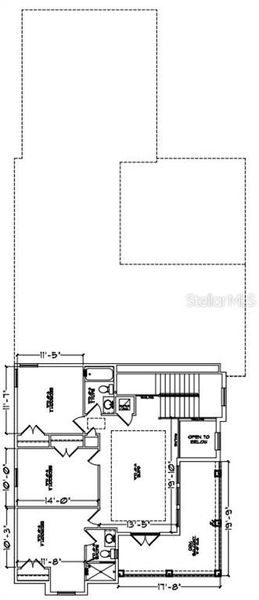2D floor plan layout of this home in Laureate Park, Orlando, FL (Image 4).