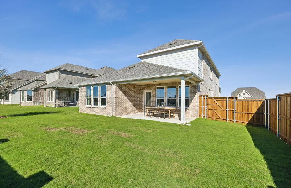 Spacious, fenced-in backyard