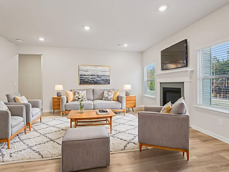 Furnished interior view inside a new home in Vines at Mill Creek - Estate Series, Braselton (Image 3).