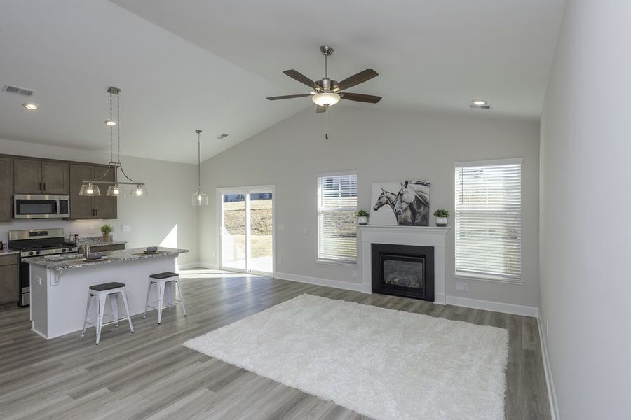 Representative furnished interior of a home built from the The Hunter by Cothran Homes in Holly Ridge, Greenville (Image 4).