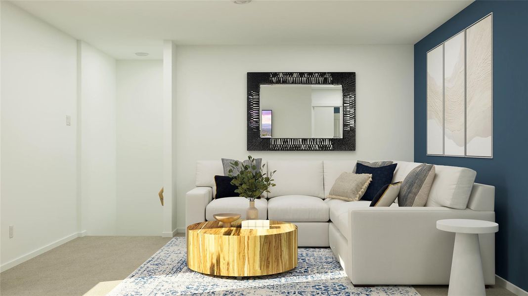 Furnished interior view inside a new home in Rancho Del Cielo, Jarrell (Image 25).