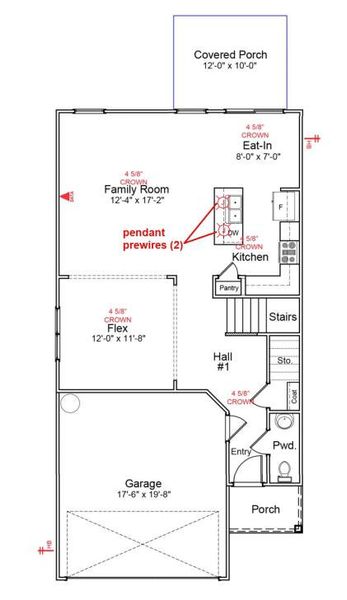2D floor plan layout of this home in Central Creek, Goose Creek, SC (Image 3).