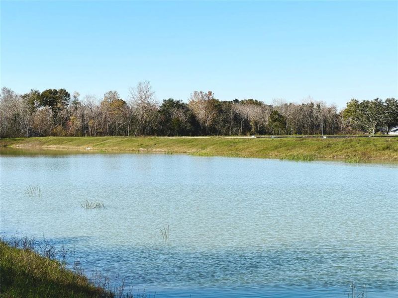 Scenic water views at entrance of community