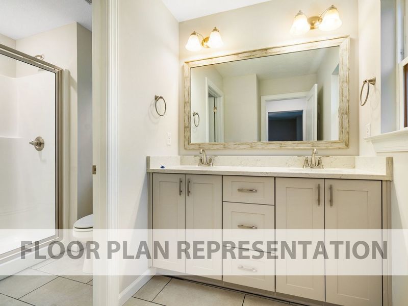 Primary bathroom suite | 1486 Floorplan Representation Photo Primary bathroom suite | 1486 Floorplan Representation Photo