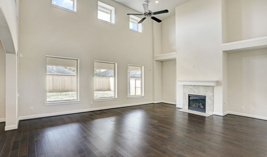 Two-story family room