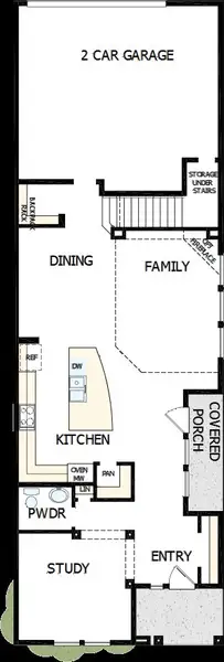2D floor plan layout of this home in The Retreat at Harvest, Argyle, TX (Image 3).
