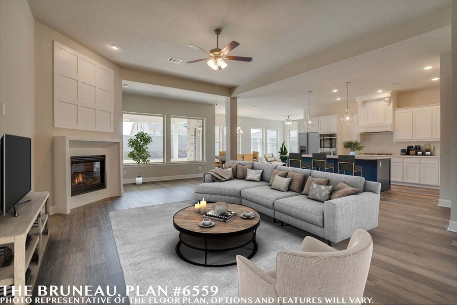 Furnished interior view inside a new home in Monterra - Classics, Fate (Image 5).