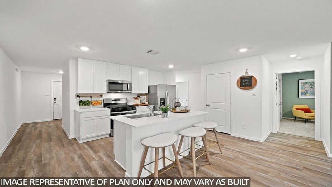 Furnished interior view inside a new home in The Canopies, Splendora (Image 3).