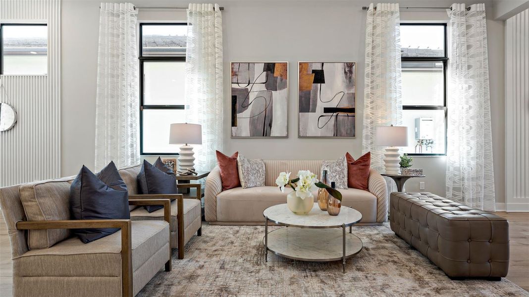 Furnished interior view inside a new home in Cresswind Palm Beach at Westlake, Westlake (Image 30).