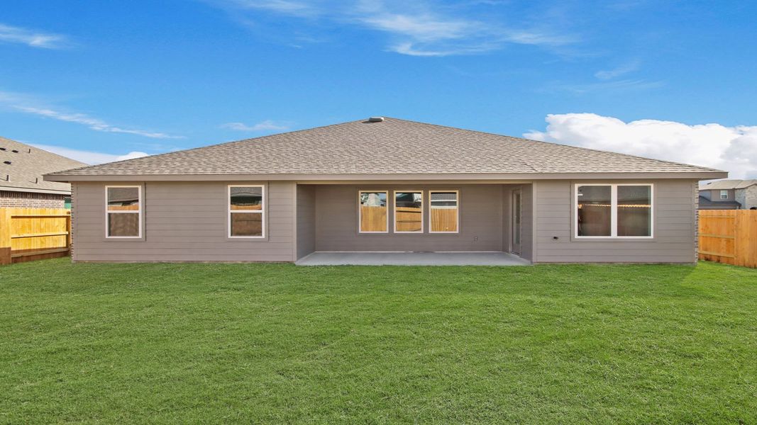 Exterior details and patio area of a home in River Ranch Meadows, Dayton (Image 3).