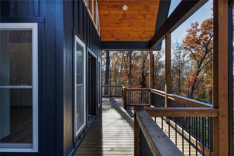 Exterior details and patio area of a home in , Ellijay (Image 33).