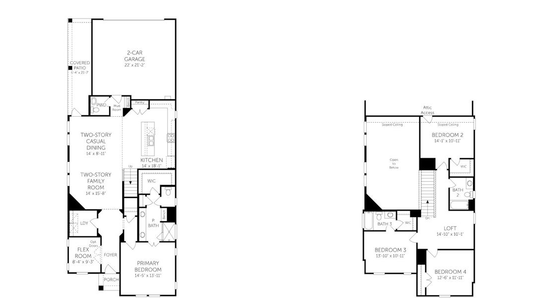 2D floor plan layout for the Zapata by Coventry Homes in Solterra Texas, Mesquite, TX (Image 3).