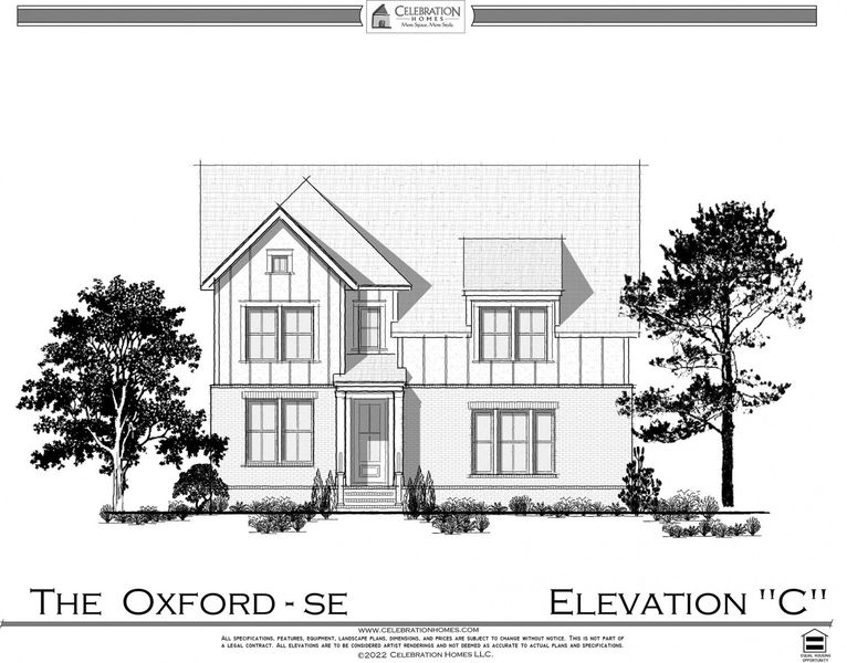 Representative rendering of the exterior for the Oxford by Celebration Homes (Image 30). Representative rendering of the exterior for the Oxford by Celebration Homes (Image 30).