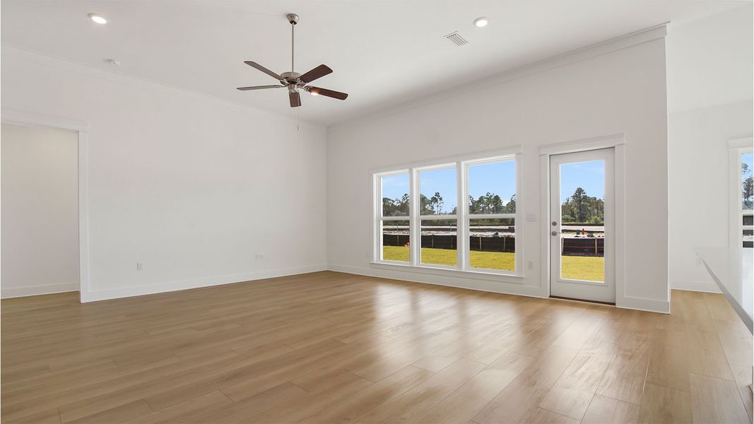 Representative unfurnished interior of a home built from the Magnolia by D.R. Horton in Breakfast Point East Phase II, Panama City Beach (Image 20).