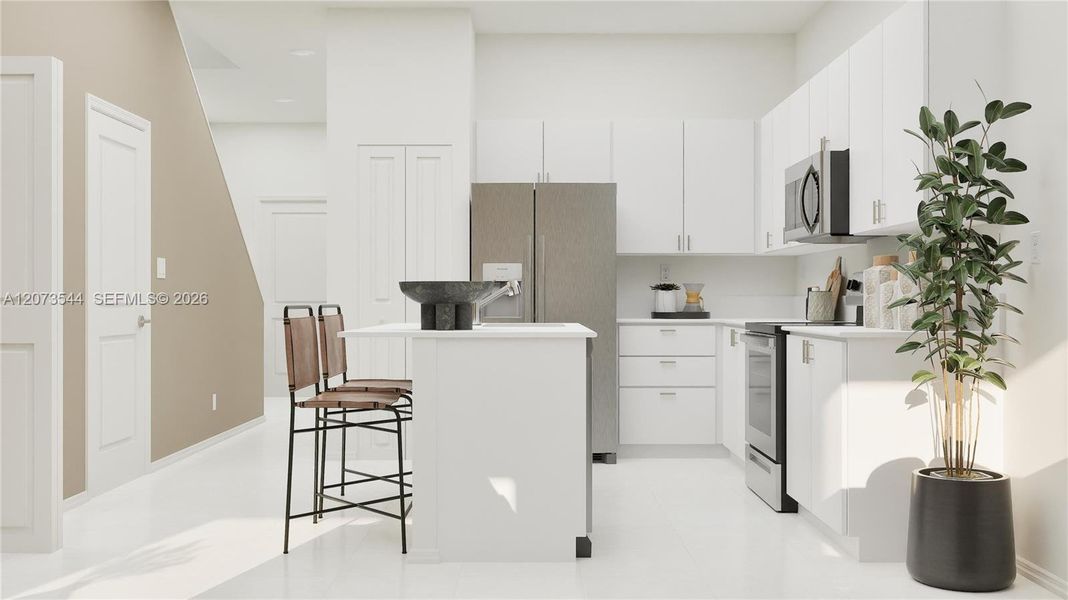 Furnished interior view inside a new home in Pineland Crest, Miami (Image 20). Furnished interior view inside a new home in Pineland Crest, Miami (Image 20).