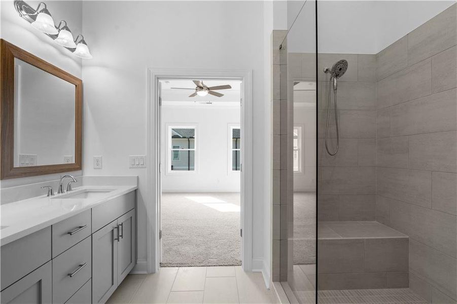 Furnished interior view inside a new home in Evanshire Townhomes, Duluth (Image 12).