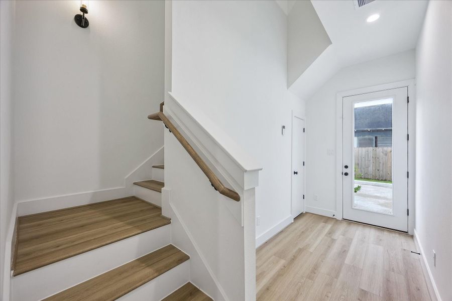 Thoughtful details continue throughout, including a convenient coat closet just inside the front entry. Now, let's explore the beautifully designed second floor. Thoughtful details continue throughout, including a convenient coat closet just inside the front entry. Now, let's explore the beautifully designed second floor.
