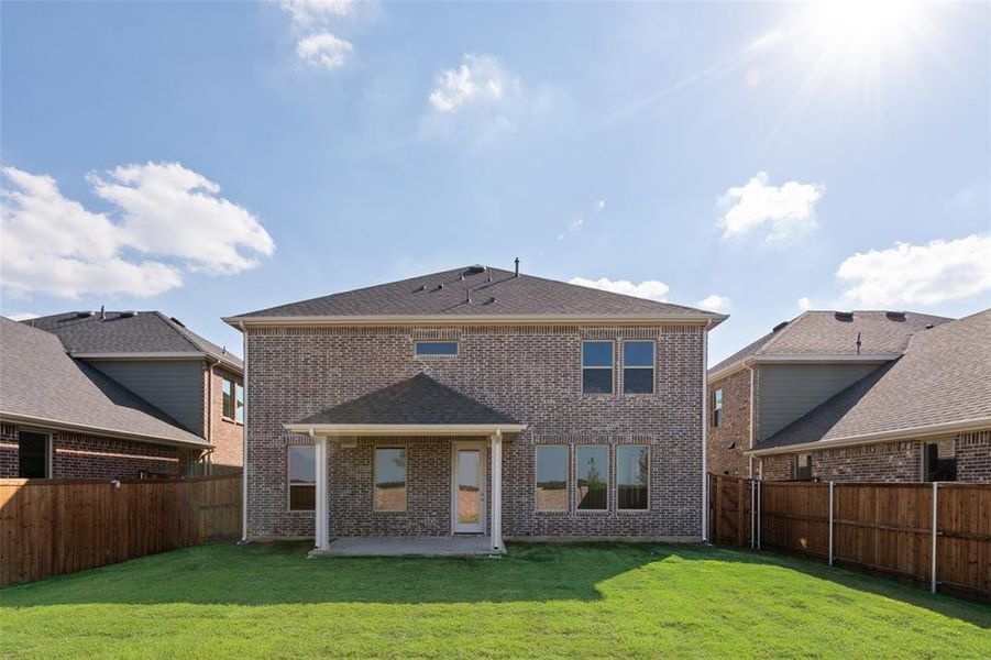 Exterior details and patio area of a home in Arbors at Legacy Hills, Celina (Image 3).