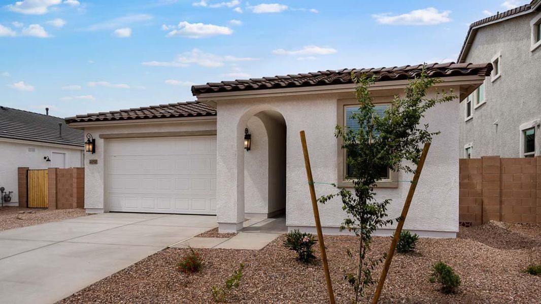 Representative exterior photo of a completed home built from the Sandstone by Taylor Morrison in Combs Ranch Discovery Collection, San Tan Valley, AZ (Image 22). Representative exterior photo of a completed home built from the Sandstone by Taylor Morrison in Combs Ranch Discovery Collection, San Tan Valley, AZ (Image 22).