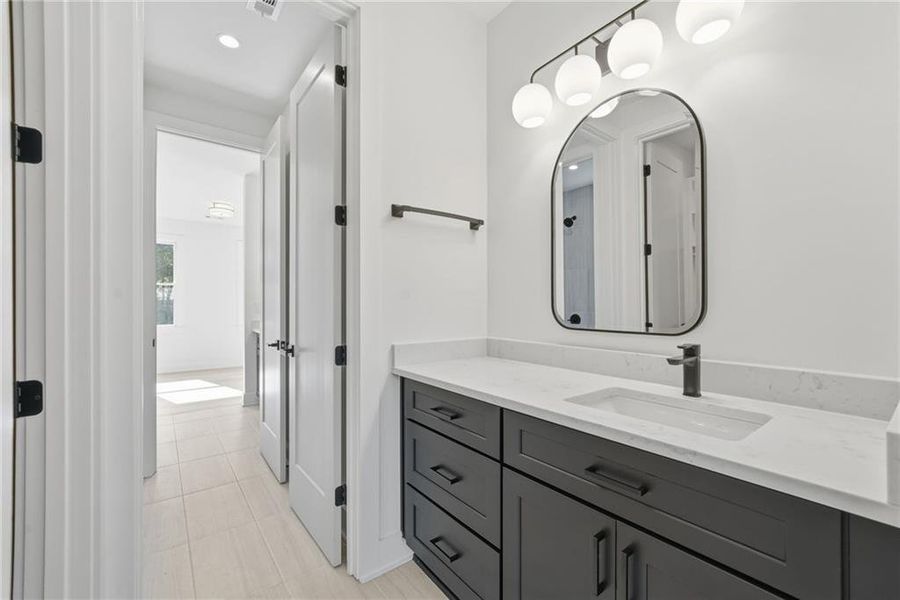 Furnished interior view inside a new home in , Monroe (Image 11).