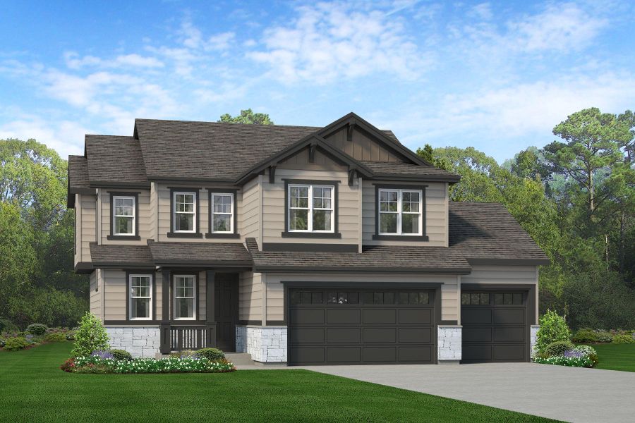 Representative exterior photo of a completed home built from the Keystone II by Risewell Homes in Cherry Meadows, Brighton, CO (Image 5). Representative exterior photo of a completed home built from the Keystone II by Risewell Homes in Cherry Meadows, Brighton, CO (Image 5).