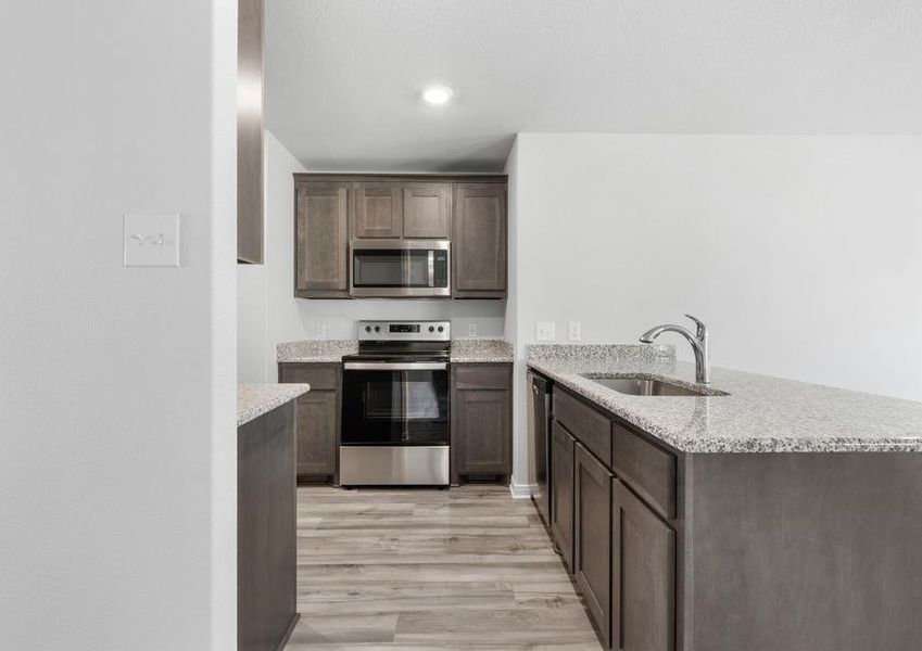 The kitchen of the Rio Grande has sprawling granite countertops.