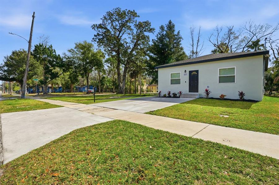 Front exterior of a new home in , Daytona Beach, FL, highlighting curb appeal (Image 2). Front exterior of a new home in , Daytona Beach, FL, highlighting curb appeal (Image 2).
