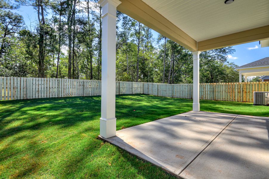 Exterior details and patio area of a home in The Sanctuary, Aiken (Image 22).