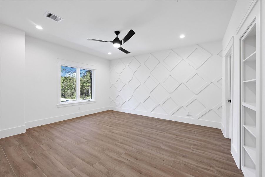 Bedroom Three with feature wall