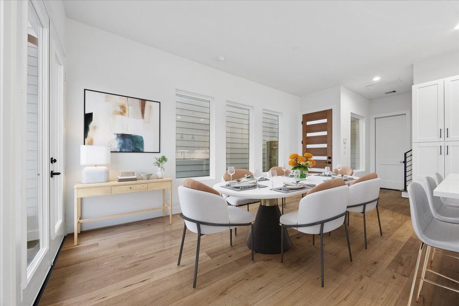 Furnished interior view inside a new home in , Houston (Image 10).