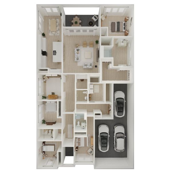 2D floor plan layout for the Glasgow by K. Hovnanian® Homes in Steward Estates, Conroe, TX (Image 4). 2D floor plan layout for the Glasgow by K. Hovnanian® Homes in Steward Estates, Conroe, TX (Image 4).