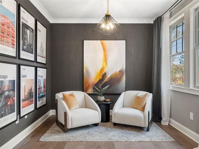 Furnished interior view inside a new home in , Suwanee (Image 70).
